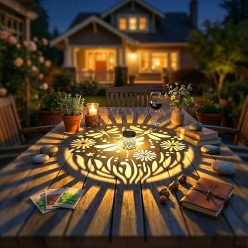 Applique murale solaire libellule en métal étanche pour terrasse et jardin (Lot de 2) - 6