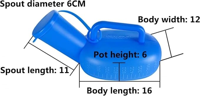 Orinal portátil reutilizable para hombres, botella de orina con escala, capacidad 900 ml, para personas mayores, postoperatorio miniatura 3