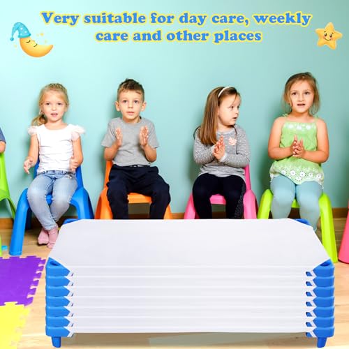 Image of Macarrie 20 Pack Cot Sheets for Daycare Standard Size 23 inch x 51 inch Toddler Cot Sheets, Soft Breathable Preschool Nap Sheet Polyester Cotton Daycare Essentials for Boys Girls Naptime Sleeping, White