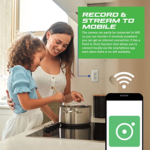 Minigadgets BB4KWiFiReceptacle Hidden 4K Camera Receptacle for Home or Office Security - Thumbnail 5