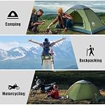 Night Cat Tente de conditionnement pour 1 2 Personnes Camping Tente pour Adultes Scouts Enfants Imperméable Chambre légère Compact avec sac de transport