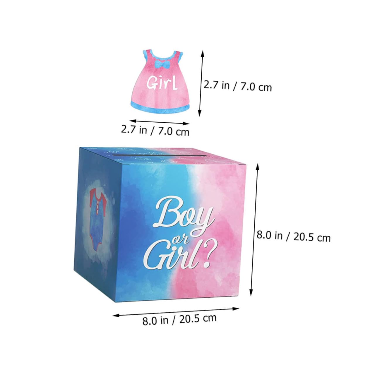 NAMOARLY Gender Reveal Voting Box Set Decorative Party Supplies Shower Voting Box for Fun