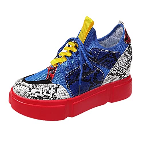 Women's Road Running Shoes Womens Slip on Canvas Non-Slip Work Shoes for Women Blow Fish Slip on Natural Slip on Shoes for Women Performance Women's (Blue, 9)