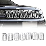 JeCar Grille Inserts ABS Mesh Honeycomb Grill Cover Trim Kit for 2017-2021Jeep Grand Cherokee WK2,...