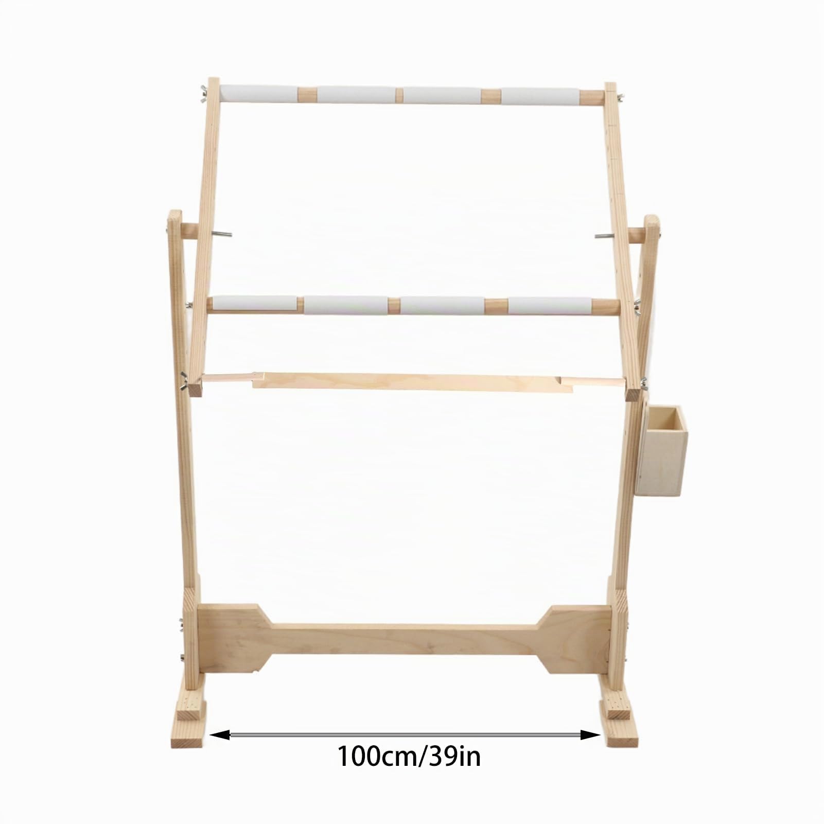 GOTOTOP Grande Telaio da Pavimento con Clip,Punto Croce Telaio Supporto da Pavimento in Legno per Ricamo arazzo Hoops,50cm/80cm/100cm (100cm)