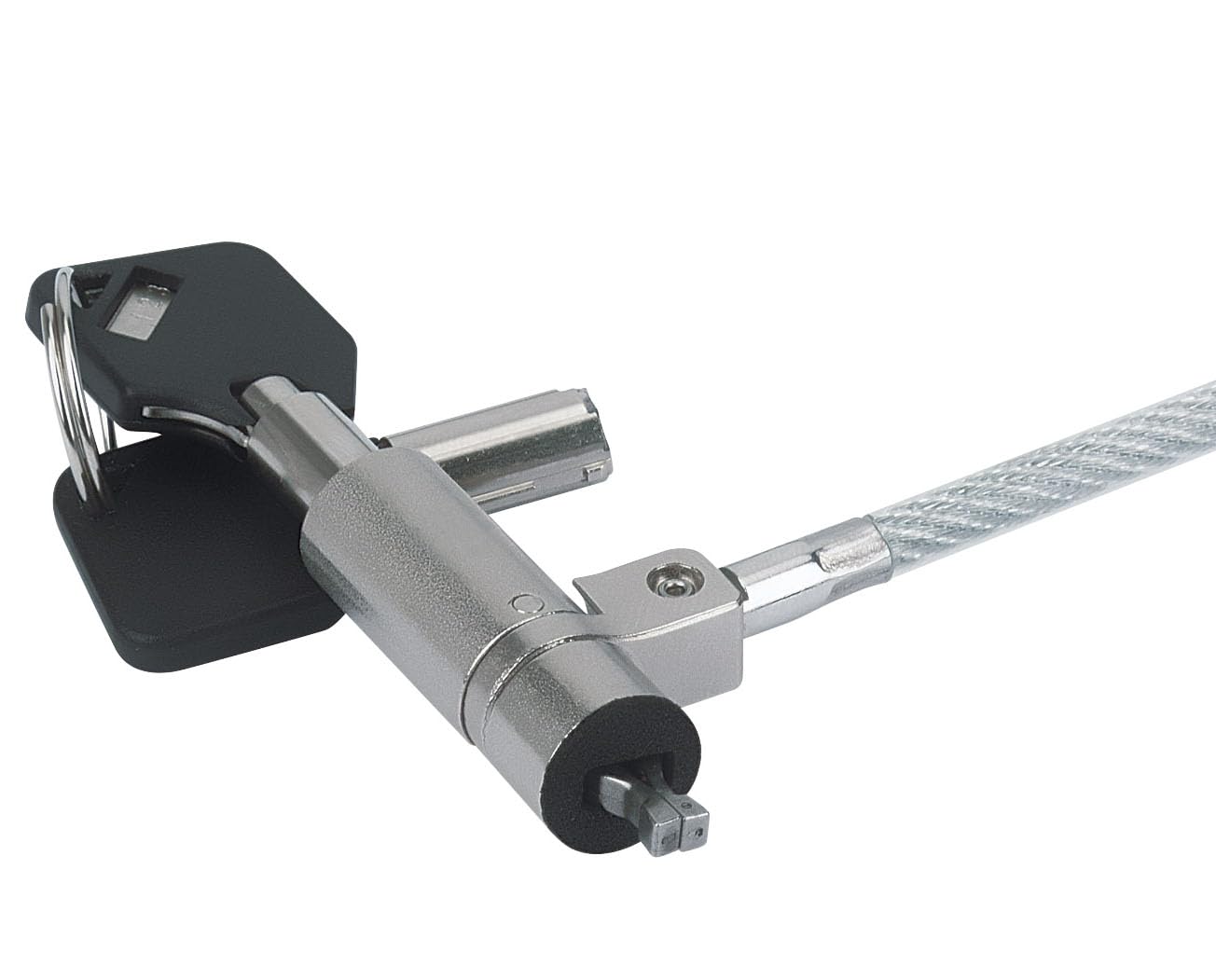 Techly 108262 Lucchetto con Sistema di Sicurezza Wedge-Lock per Notebook Cavo 1,8m Silver