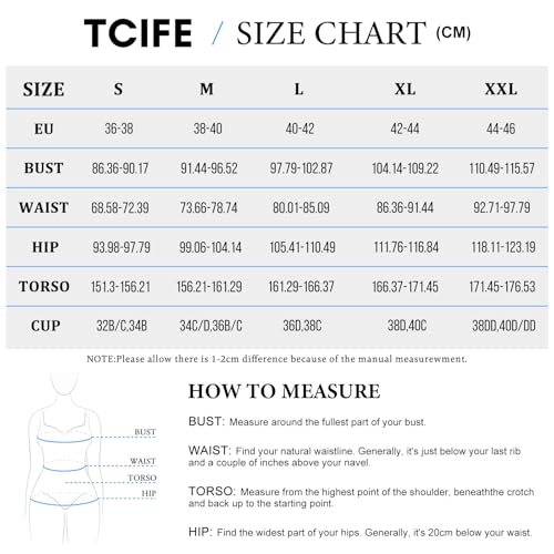 TcIFE Bikini Set Col V sculptant à effet ventre plat pour plage - 4