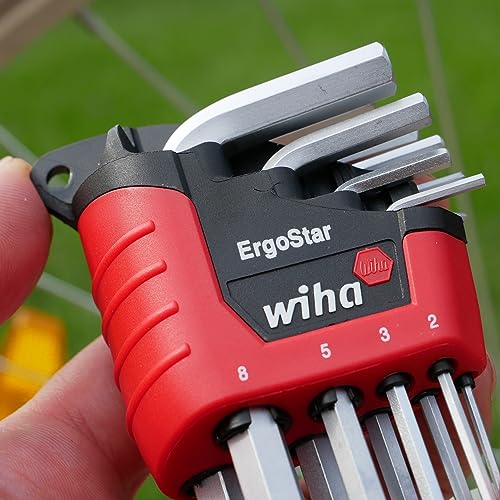 Image of Wiha 66990 MagicRing Ball End Hex Key Set, Long Metric In Holder, 9 Piece