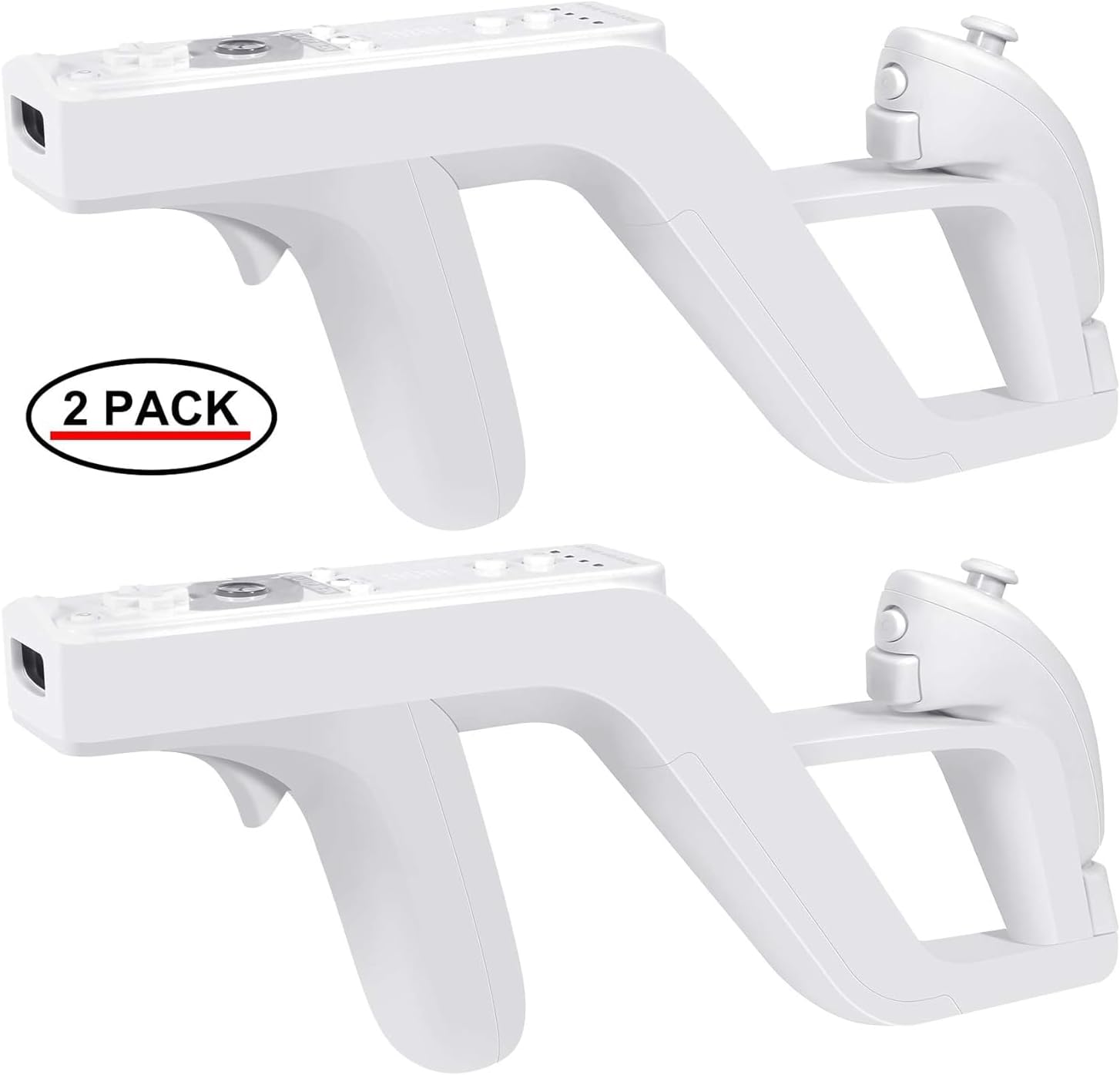 EuroBird Wii Gun Controller,Wii Games Light Gun,2 Pcs White Wii Gun Bundle,Will Accessories For Call Of Duty,Medal of honor,The house of the dead,Red Steel