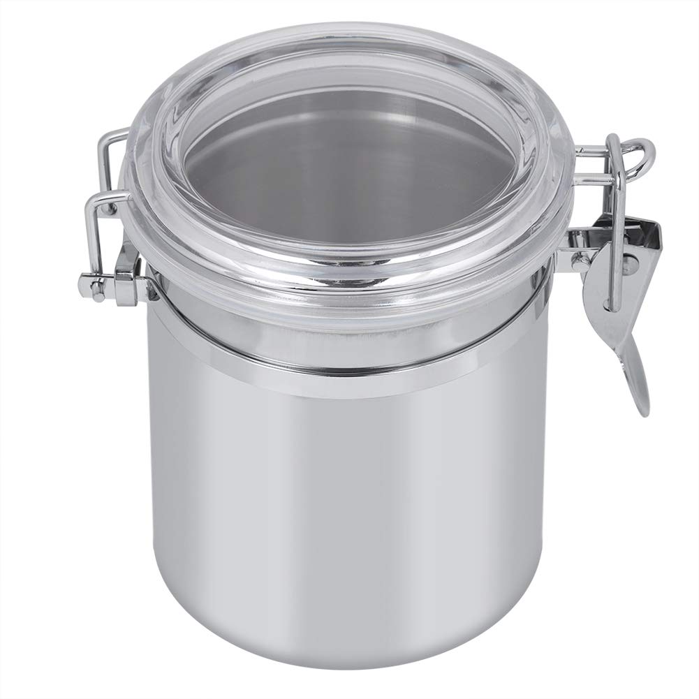 HERCHR Coffee Canister,Capacity Range 200g to 300g Coffee Bean Storage  Airtight Vacuum Container Airtight Sealed Stainless Steel Storage Jars for  Tea