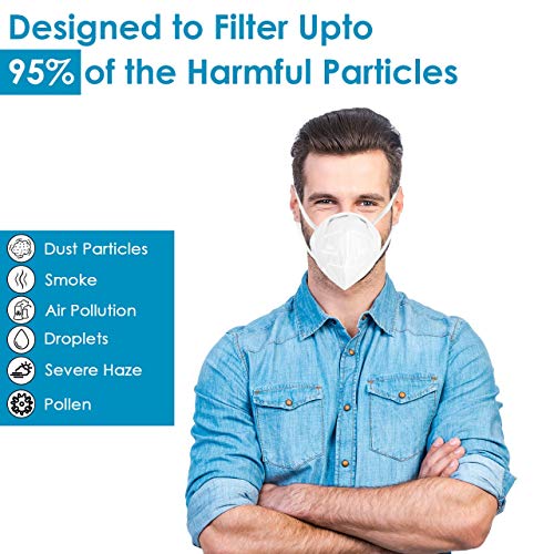 50 Pack Disposable Anti Particulate Face Mask Cover with Ear Loops –– Protection Mask for Dust, Pollution, Outdoor, Home, Office – Comfortable & Breathable.
