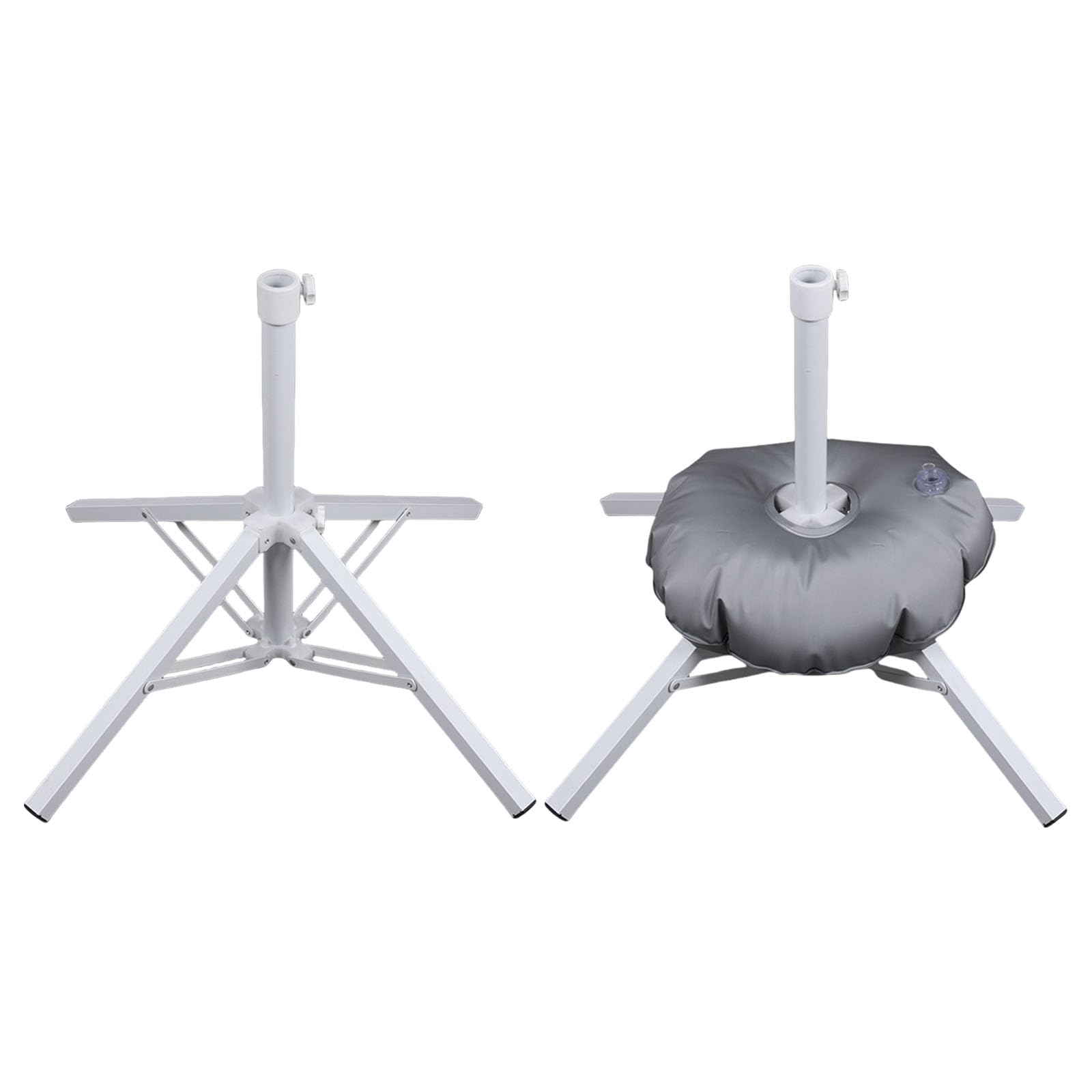 Portaombrelli da giardino con diametro di 3,2 cm, design portatile, adatto per attività all'aperto, patio e accessori antivento all'aperto, supporto portatile per sabbia, telaio rinforzato