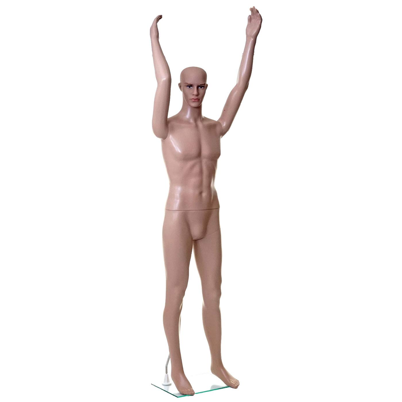 Mendler Schaufensterpuppe HWC-E37 lebensgroß beweglich 185cm | männlich Mann, Schaufensterfigur, Puppe, Mannequin, Schneiderpuppe