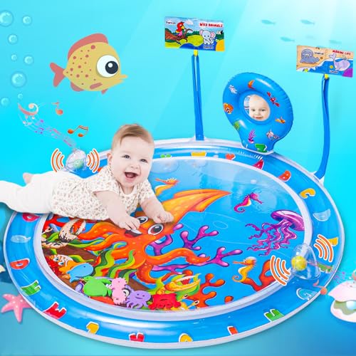 Image of SHIDEER Baby Mobile for Crib Play Mat Blue