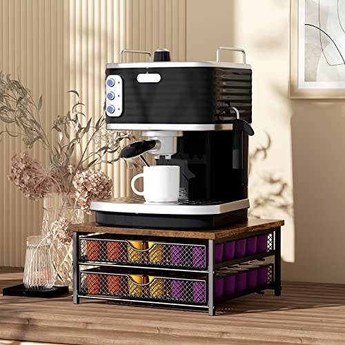 image for CADUKE Coffee Pod Drawer K Cups Organizer 2-Tier Coffee Pod Storage Ho