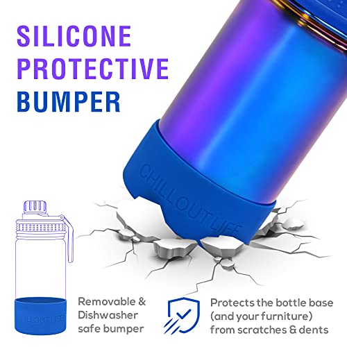 Chillout Life 17 Oz Kids Insulated Water Bottle For School With Leakproof Spout Lid And Cute Waterproof Stickers, Personalized Stainless Steel Thermos Flask Metal Water Bottle, Dishwasher Safe Color #TOP4