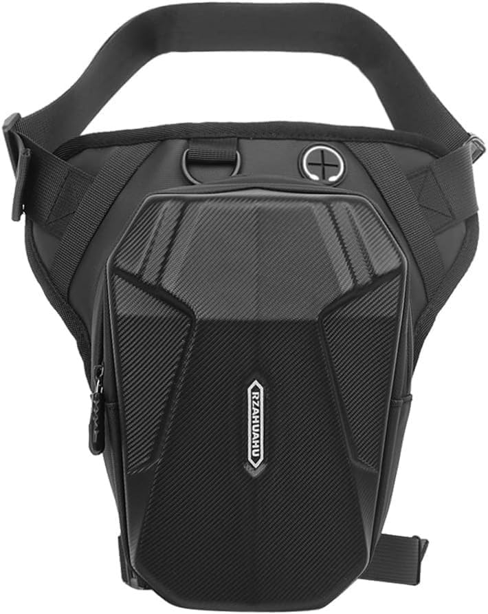 Drop Leg Bag Motorcycle Waist Pack Pouch Waterproof Riding Cycling Thigh Tactical Bag with Hard Shell for Men, Motorcycle Side Pouch Phone Storage Hip Fanny Pack Bags (A) (B)