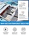 OCEANBROAD Self-Adhesive 96''x36'' 2 Rolls Boat Flooring with 3M Adhesive Backing EVA Foam Boat Decking Faux Teak Marine Non-Slip Sheet for Boats Yacht Floor, Gray with Blue Seam Lines