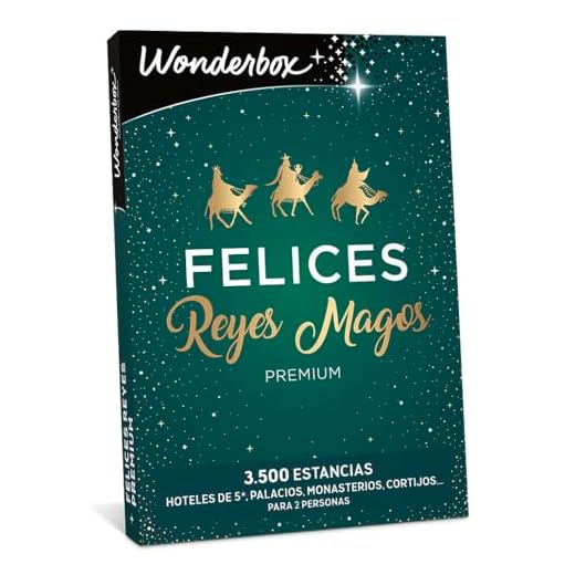 WONDERBOX - Caja Regalo - Felices Reyes Premium - Noches con cenas y o Desayuno y o Actividades de Bienestar para 1 o 2 Personas - Válido Durante 3 años y 3 Meses
