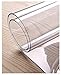 Transparente Tischdecke, Tisch Schutzmatte, Garten tischdecken, Abwaschbar,Glasklar Folie PVC Tischabdeckung Tischfolie Transparent Tischdecke Kunststoff Schutzfolie Tischschoner Tischschutzfolie Für