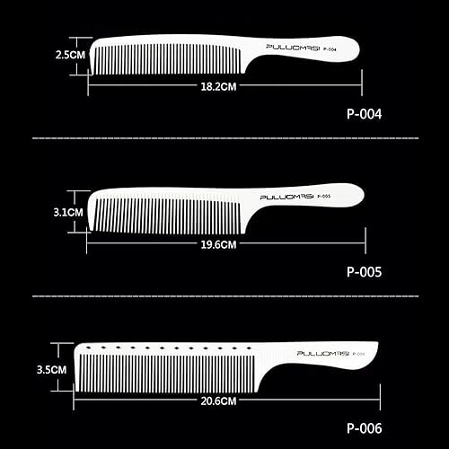 Miniatura 4 de Juego de peluquería profesional  Paquete de 8 peines resistentes al calor y antiestáticos para estilo general, aseo  Peine de peluquero de dientes