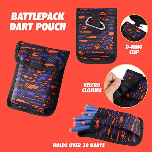 Boxgear Kids Tactical Vest 2-Pack- Compatible With N.e.r.f. Blaster Gun Toys, Accessories - 2 Vests With Dart Pouches, Masks, Protective Glasses, Wrist Bands, Storage Bags, Reload Clips, 80 Refills #TOP3