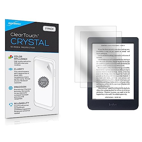BoxWave Screen Protector Compatible with Kobo Nia - ClearTouch Crystal (2-Pack), HD Film Skin - Shields from Scratches