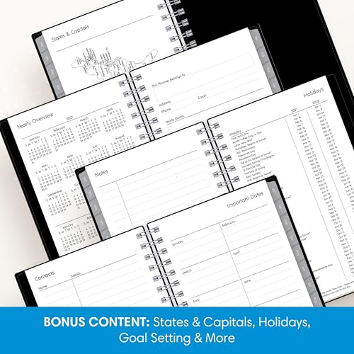 Image of Blue Sky 2027 15-Month Weekly and Monthly Mini Planner Calendar, Includes October 2026 - December 2027, 3.625 inch x 6.125 inch, Flexible Cover, Wirebound, Laminated Tabs, Enterprise