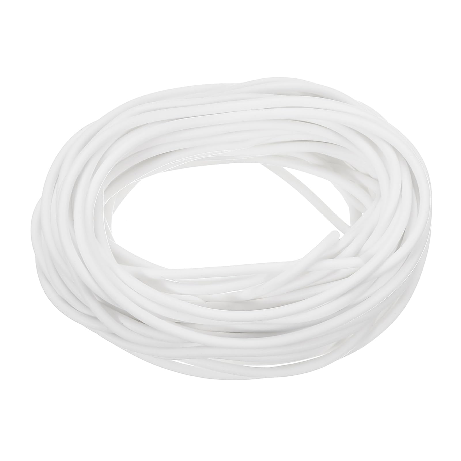 uxcell Silicone Foam Seal Strip, 2mm(0.08") Dia 8 Meters(26.25 Ft) Long Sponge Rubber Weather Seal Strip Round Rubber Cord Solid for Machinery and Industries, White