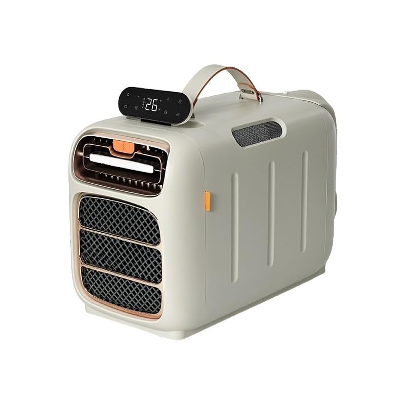 - Portable Air Conditioner Portable Mobile Cooler, Powerful Cooling, Energy Saving, Low Noise, Dehumidification, Sleeping in Car, Camping, Car Use, Small Household with Cooler Duct (White, Air Conditioning + Heating)