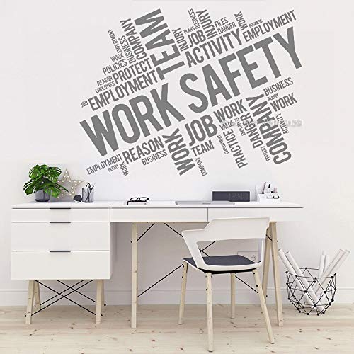 Gadgets Wrap Work Safety Lettering Vinyl Wall Decal Business Office Team Wall Decoration Sticker, AG20-DRP-3574