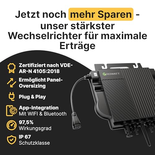 Solakon® 900W Balkonkraftwerk - Balkonkraftwerk 800W komplett Steckdose - neuester 800 Watt Wechselrichter - Solaranlage Komplettset - 450W bifaziale Solarmodule inkl. Zubehör - 5m Kabel 6 Solakon® 900W Balkonkraftwerk - Balkonkraftwerk 800W komplett Steckdose - neuester 800 Watt Wechselrichter - Solaranlage Komplettset - 450W bifaziale Solarmodule inkl. Zubehör - 5m Kabel – Bild 7