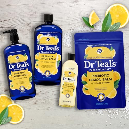 Dr Teal's Epsom Salt Magnesium Soak, Prebiotic Lemon Balm & Sage, 3 lbs - image 7