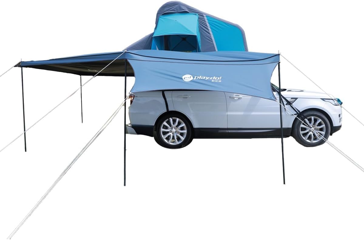 Waterproof Portable Inflatable Car Roof Top Tent Camping Tent with Skylight for Family Outdoor Camping Fishing