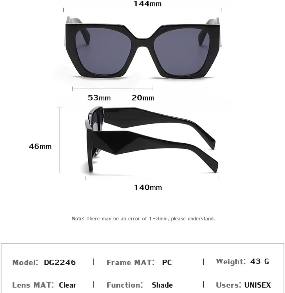 Fashion Square Sunglasses Women Polygon Cat Eye Sun Glasses Ladies Shades UV400 Retro Colorful Eyewear Men