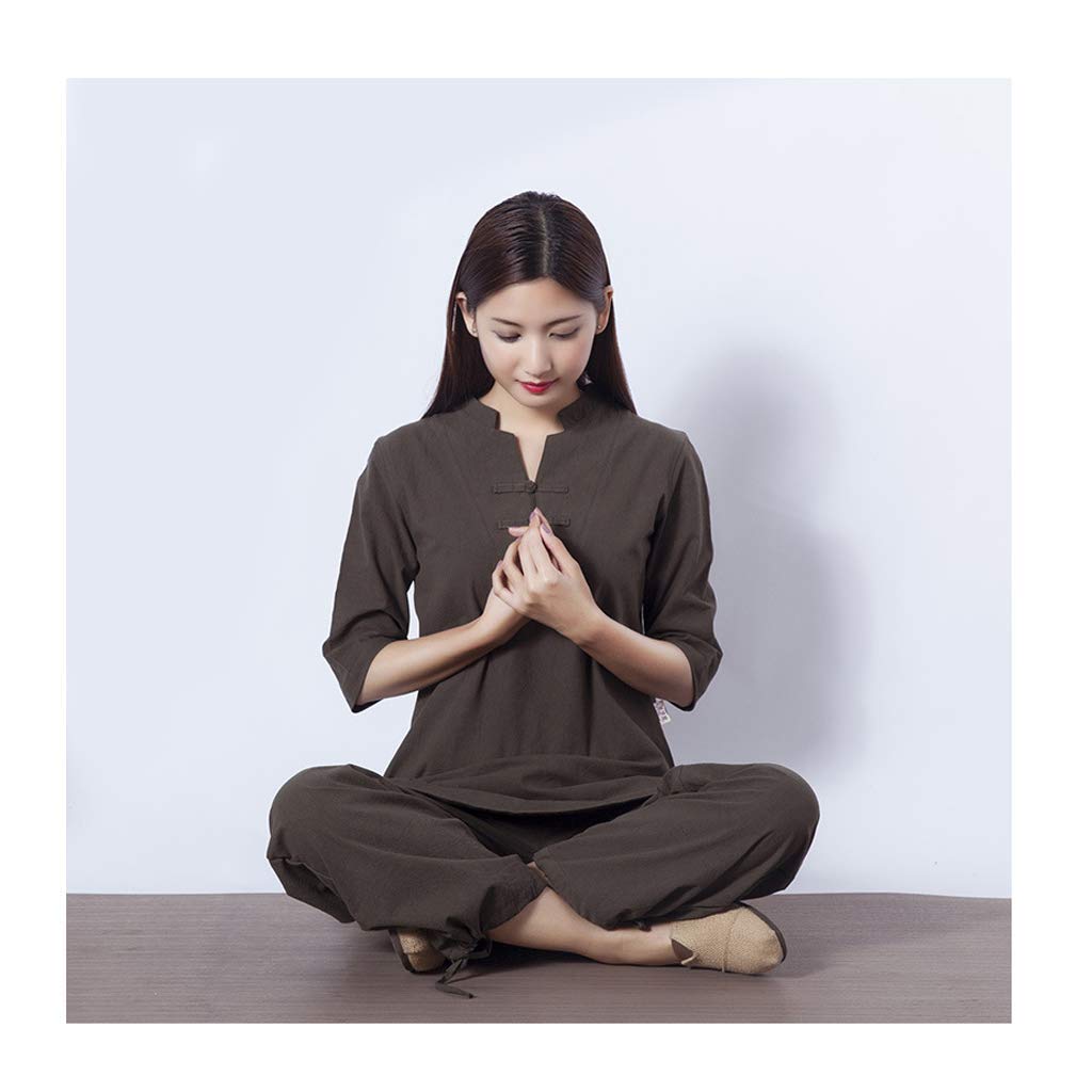 Costume de Tai Chi haut de gamme vêtement de fitness de yoga en coton et lin