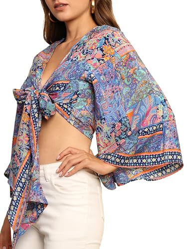 Image of KE Kanha Exports top for Women Stylish Western | wrap Tops for Woman | Perfect on Jeans Tops for Women | Summer top | Beach Outfits Dress for Stylish