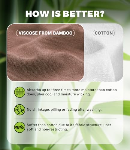 Image of BAMBOO COOL Womens Underwear, Moisture-Wicking Briefs, Soft and Breathable Panties, Mid Waist, 5-Pack