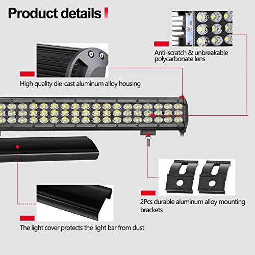 Led Light Bar 18 Inch, Auto Power Plus 189W Light Bar With Wiring Harness Off Road Driving Lights Flood Spot Combo Led Work Lights Triple Row Fog Lights For Trucks Atv Utv Suv Marine #TOP4