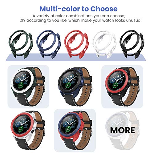 Goton 3 in 1 Accessories for Samsung Galaxy Watch 3 41mm, 1 Rugged TPU Armor Bumper Case +2 Tempered Glass Screen Protector Films + 1 Bezel Ring for Galaxy Watch 3 41mm(Black,41mm) - Thumbnail 5