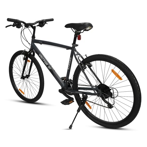 Image of 91 Athens Cycle, 26 inch tire Size with Steel Frame, 21 Speed Gear with disc Brake and Front Suspension, Grey, 1