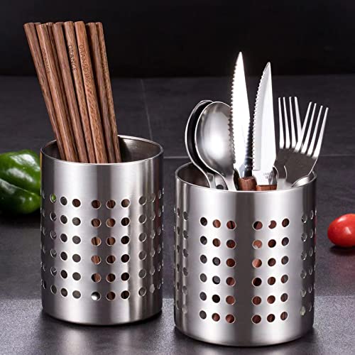 2 Rostfrei Küchenutensilienhalter Aus Edelstahl Küchenutensilien Küchenhelfer Aufbewahrung Küchenutensilien Organizer Besteckkorb Zum Organisieren Von Schubladen Arbeitsplatten Küchen Besteckhalter Cover