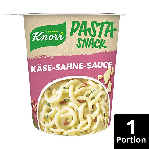 Knorr Pasta Snack Käse-Sahne-Sauce leckere Instant Nudeln ohne geschmacksverstärkende Zusatzstoffe, (1 x 71 g) – Bild 3