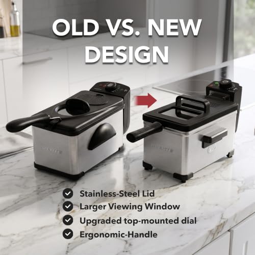 OVENTE Electric Deep Fryer, 2L Capacity, 1500W, Silver FDM2201BR - Image 3