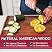 Made in USA Black Walnut Wood Cutting Board by Virginia Boys Kitchens - Butcher Block Wooden Carving Board with Juice Well made from Sustainable Hardwood (17x11)