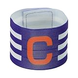 PATIKIL 12.2x2.5 Soccer Captain C Armband, Nylon Unisex Elastic Arm Badge Adjustable for Youth Adult Team Training, Blue