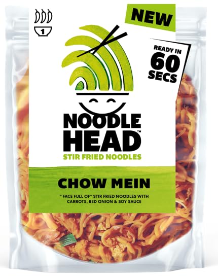 NoodleHead Chow Mein (Pack of 8) Ready in 60 seconds