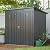 SPOWAY 6 x 4 FT Outdoor Storage Shed, Metal Storage Shed with Swinging Double Lockable Doors, Waterproof Outdoor Galvanized Steel Garden Shed for Backyard, Patio Lawn and Outside Use, Black