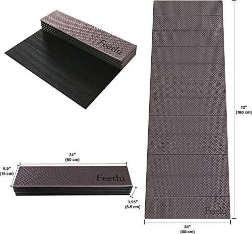 Feetlu Folding Travel Yoga Mat-1/4" Thick - Image 3