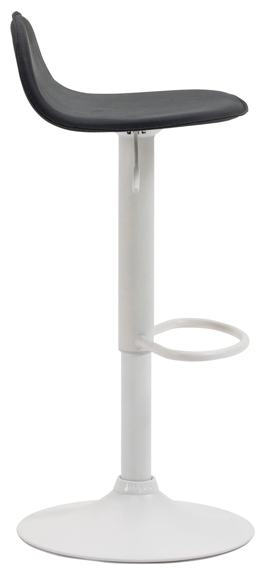CLP Set 2 Sgabelli Design Lana Per Isola Cucina E Bar: Sedie Alte Girevoli 360° E Regolabili In Altezza 58-79 Cm, Imbottite In Similpelle, Telaio In Metallo Cromato Bianco, Base Antiscivolo